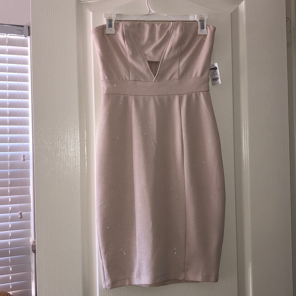 White Sparkly Mini Dress